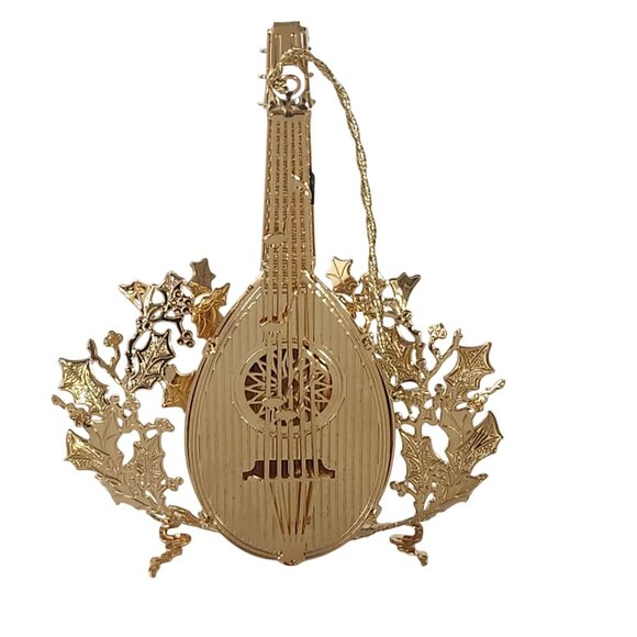 Danbury Mint 1998 Gold 23K Plated 3D Christmas 7 Ornaments - Picture 14 of 15